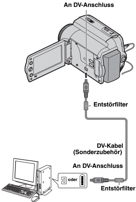 JVC GR-D815E - Anschluss an einem PC - 1