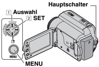 JVC GR-D815E - Ändern der Menüeinstellungen - 1