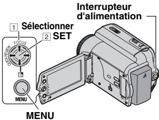 JVC GR-D815E - Modification Des Réglages Des Menus - 1