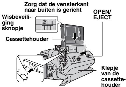 JVC GR-D815E - Een Cassette Plaatsen/Verwijderen - 1
