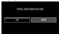 JVC GZ-HM960BE - Tik op "JA" wanner "STEL DATUM/TIJD IN!" wordt weergegeven. - 1