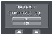 JVC GZ-MG460EF - Lorsque [SUPPRIMER ?] ou [PROTEGER ?] apparaît, sélectionner [OUI]. - 1