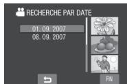 JVC GZ-MG460EF - Sélectionner la date d'enregistrement. - 1