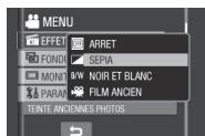 JVC GZ-MG460EF - Sélectionner l'effet désiré. - 1