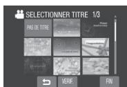 JVC GZ-MG460EF - Sélectionner le titre désiré. - 1