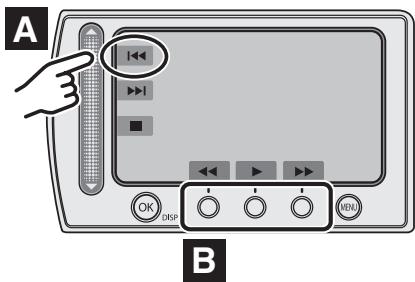 JVC GZ-MG460EF - ■ Utilisation des touches sur l'écran (ex. pendant la lecture 📄 p. 27) - 1