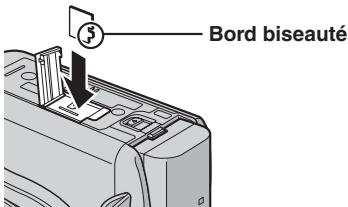 JVC GZ-MG460EF - Introduire la carte fermement, le bord biseauté en premier. - 1