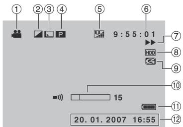 JVC GZ-MG460EF - Pendant la lecture de vidéos - 1