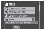 JVC GZ-MG460EF - Création d'une liste de lecture - 1
