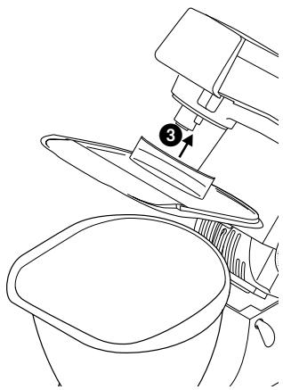 KENWOOD KM300 - Uw Ronde / D-vormige spatbescherming aanbrengen en gebruiken (indien meegeleverd) - 1