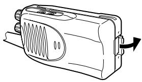KENWOOD TK-3160 - INSTALLING/ REMOVING THE (OPTIONAL) RECHARGEABLE BATTERY PACK OR ALKALINE BATTERY CASE - 2