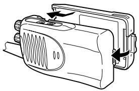 KENWOOD TK-3160 - POSE/ DEPOSE De la batterie rechargeable (optionnelle) ou du boitier de PILES alcalines - 1