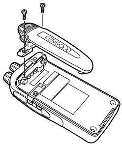 KENWOOD TK-3160 - INSTALLING THE BELT CLIP - 2