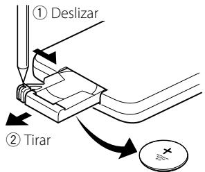 KENWOOD KDV-S211P - Instalación de la pila - 1