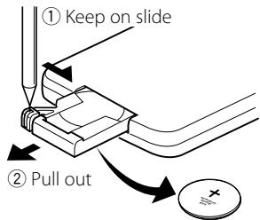 KENWOOD KDV-S211P - Loading the battery - 1