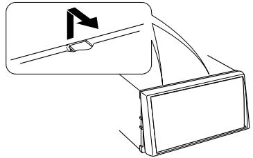 KENWOOD DNX7120 - Pour enlever le cadre en caoutchouc dur (écusson) - 3