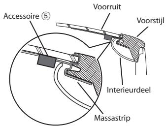 KENWOOD KDC-BT53U - - Bevestiging van de Antenne aan de linkerzijde - 2