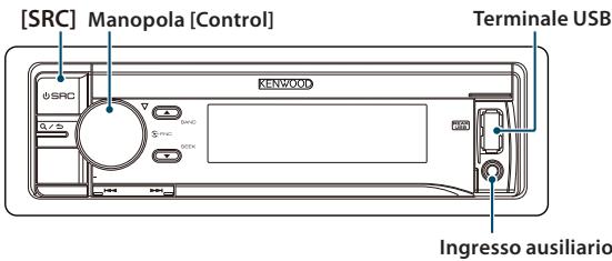 KENWOOD KDC-BT53U - Rimuovere / Inserire il frontalino - 4