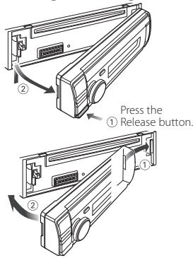 KENWOOD KDC-BT53U - Detaching/ Attaching the faceplate - 1