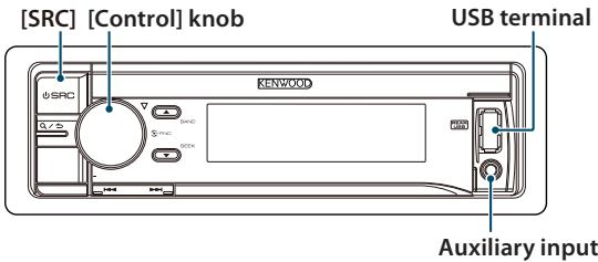 KENWOOD KDC-BT53U - Detaching/ Attaching the faceplate - 3