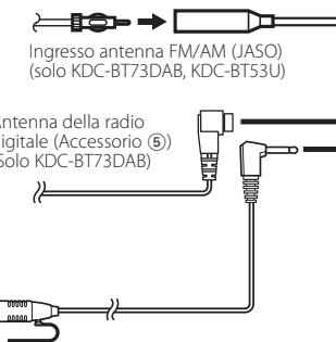 KENWOOD KDC-BT53U - Collegamento dei cavi ai terminali - 2
