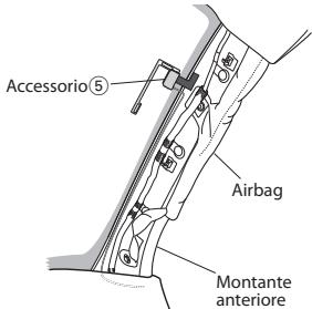 KENWOOD KDC-BT53U - Fissare i cavi dell'antenna. - 2