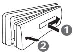 KENWOOD KDC-DAB43U - Come applicare e staccare il frontalino - 1