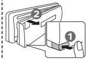 KENWOOD KDC-DAB43U - How to attach/detach the faceplate - 2