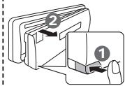 KENWOOD KDC-DAB43U - Come applicare e staccare il frontalino - 2