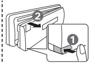 KENWOOD KDC-DAB4557U - Cómo instalar/desmontar la placa frontal - 2