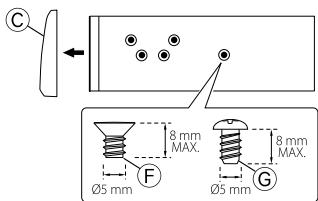 C 8 mm MAX. 8 mm MAX. Ø5 mm Ø5 mm G