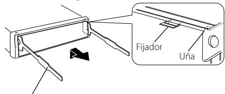 KENWOOD KDC-MP208 - Extracción del marco de goma dura - 1