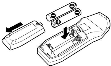KENWOOD KDC-X592 - Mise en place et remplacement des piles - 1