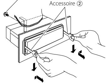 KENWOOD KDC-X592 - Retrait de l'appareil - 1