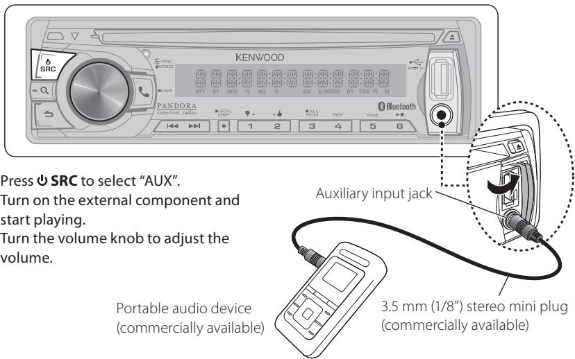 KENWOOD KDC-X696 - Listening to the other external components - 1