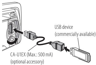 KENWOOD KDC-X696 - Start playing a USB device or iPod - 1