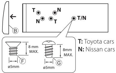 KENWOOD KDC-X696 - Installing without using the mounting sleeve (Japanese car) - 1