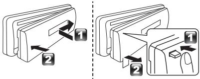 KENWOOD KDC-X696 - Comment attacher/détacher la façade - 1