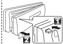 KENWOOD KDC-X696 - How to attach/detach the faceplate - 2