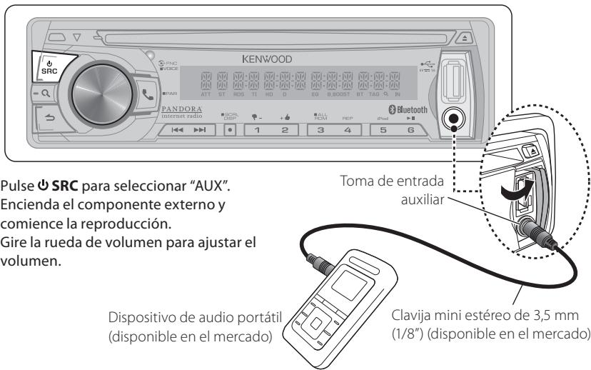 KENWOOD KDC-X696 - Escuchando otros componentes externos - 1