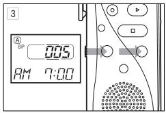 OLYMPUS VN-180 - ☆ Setting the message alarm - 3