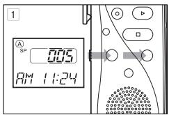 OLYMPUS VN-180 - ☆ Setting the message alarm - 1