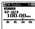 OLYMPUS WS-811+ME-51 - Quand [FM radio]* est sélectionné : - 1