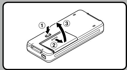 OLYMPUS DS'5500 - Insertion des batteries - 1