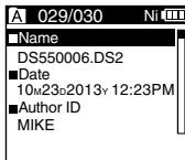 OLYMPUS DS'5500 - Informations sur le fichier attaché - 2