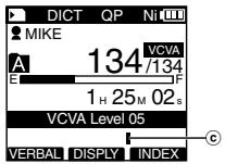 OLYMPUS DS'5500 - Ajustement du niveau d'activation de démarrage/arrêt : - 1