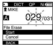 OLYMPUS DS'5500 - Effacement de fichiers - 3