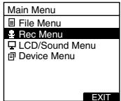 OLYMPUS DS'5500 - Lorsque lenregistre est en mode dart, appuyez sur la touche ok/menu. - 2
