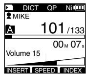 OLYMPUS DS'5500 - Mettez le commutateur en position STOP (■) là où vous souhaitez interrompre la lecture. - 2