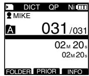 OLYMPUS DS'5500 - Mettez le commutateur en position STOP (■) pour arrêter l'enregistrement. - 1